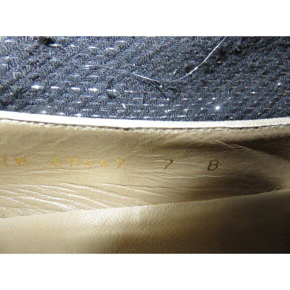 Stewart Weitzman italian Leather square toed block kitten heeled pumps Cream 7 - Picture 12 of 12